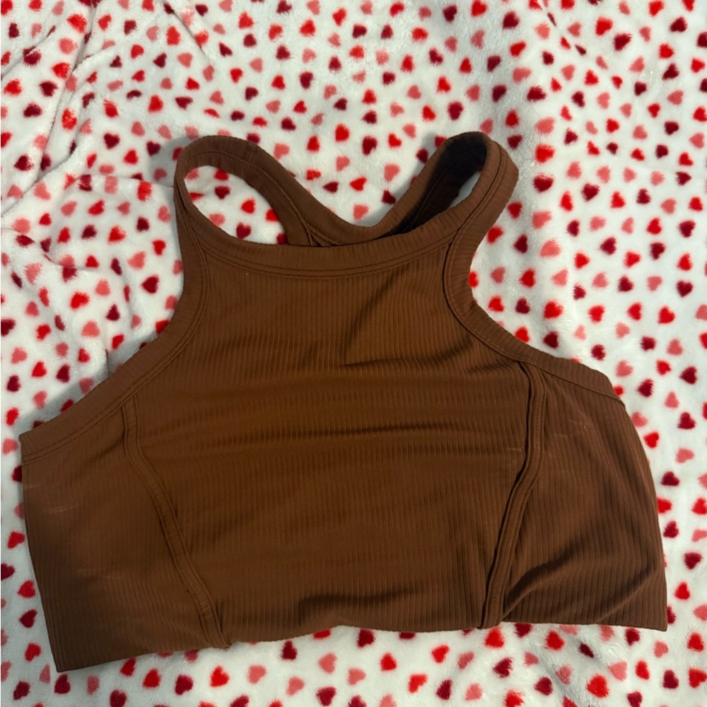 lululemon athletica Brown Ribbed Tank Top